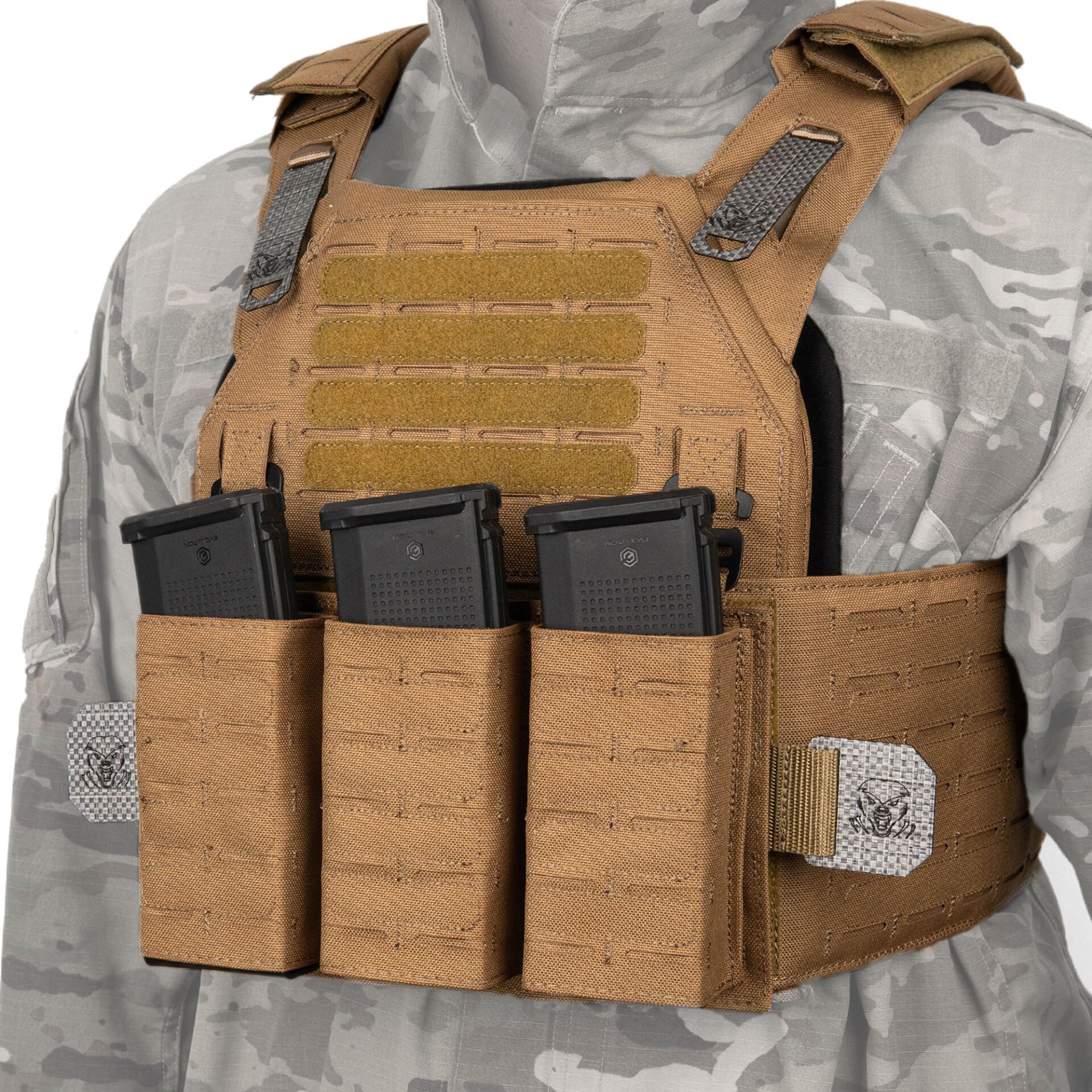 Mas Tactical® Plaka Taşıyıcı 6394 Lazer Kesim Tan