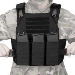 Mas Tactical® Plaka Taşıyıcı 6394 Lazer Kesim Siyah