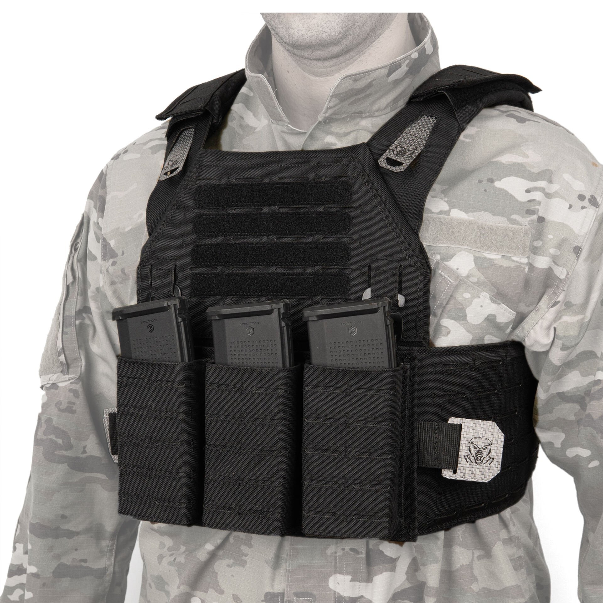 Mas Tactical® Plaka Taşıyıcı 6394 Lazer Kesim Siyah