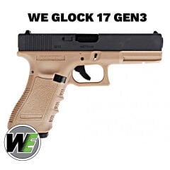 Airsoft Tabanca WE Glock 17 Siyah/Tan Gen3 WE-G001A-TAN