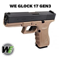 Airsoft Tabanca WE Glock 17 Siyah/Tan Gen3 WE-G001A-TAN