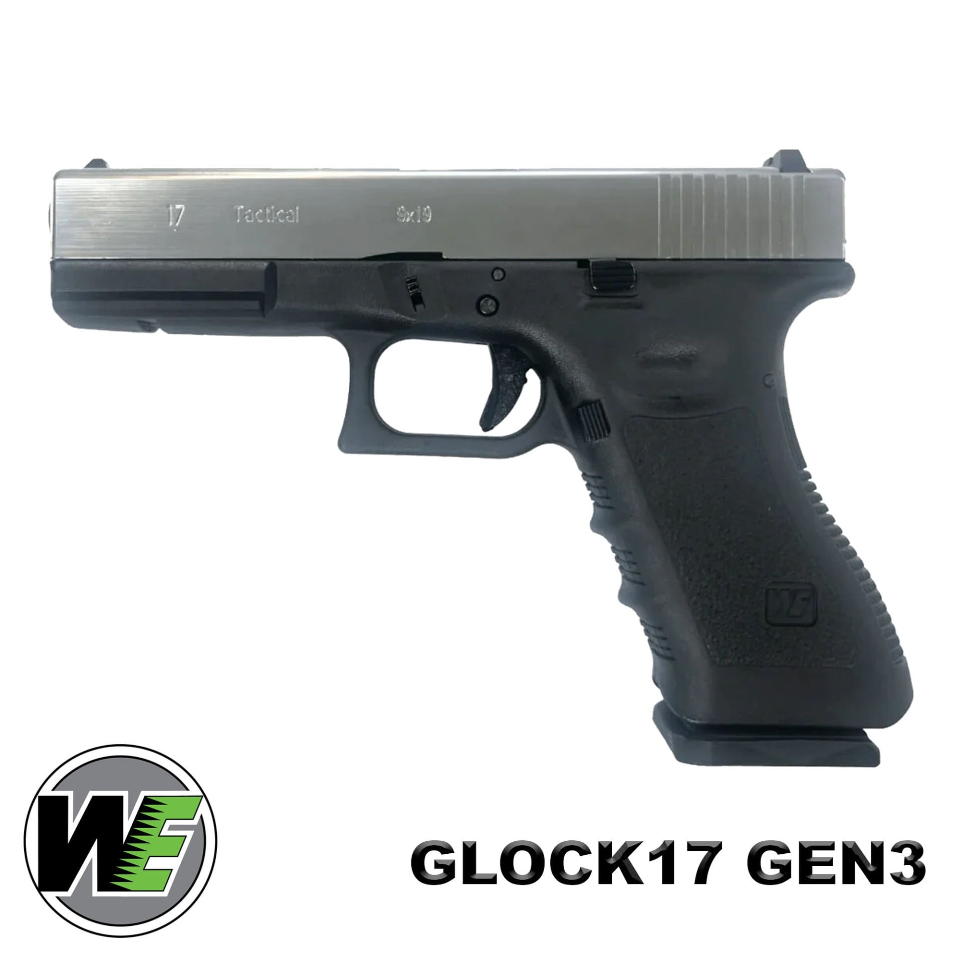 Airsoft Tabanca WE Glock 17 Siyah/Gümüş Gen3 WE-G001A-SV