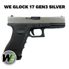 Airsoft Tabanca WE Glock 17 Siyah/Gümüş Gen3 WE-G001A-SV