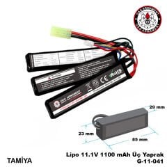 G&G Lipo Pil 11.1V 1100 mAh Üç Yaprak Tamiya G-11-041