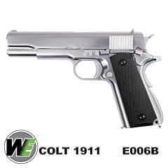 Airsoft Tabanca WE Colt 1911 Krom WE-E006B–TAC YENİ
