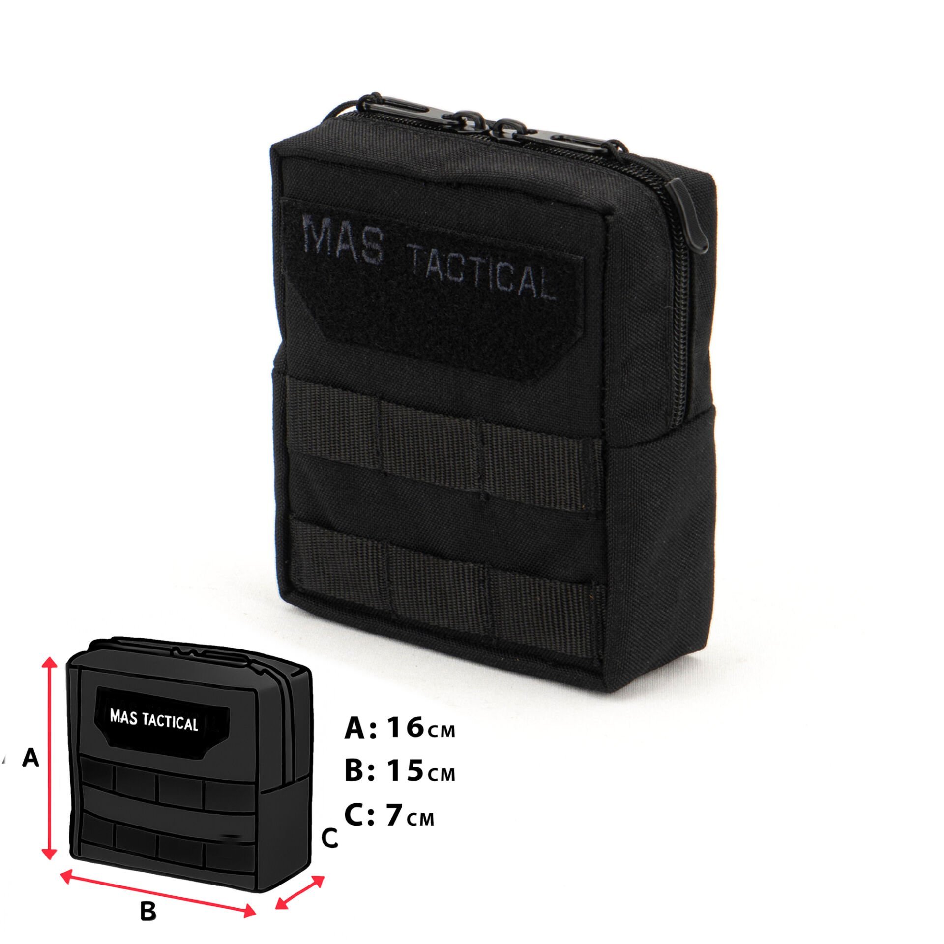 Mas Tactical® Genel Maksat Cebi Siyah L Gen2