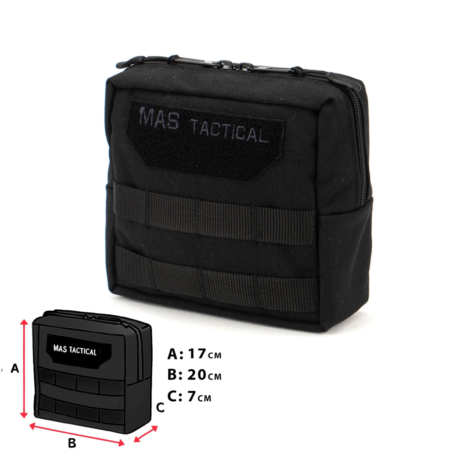 Mas Tactical® Genel Maksat Cebi Siyah XL Gen2