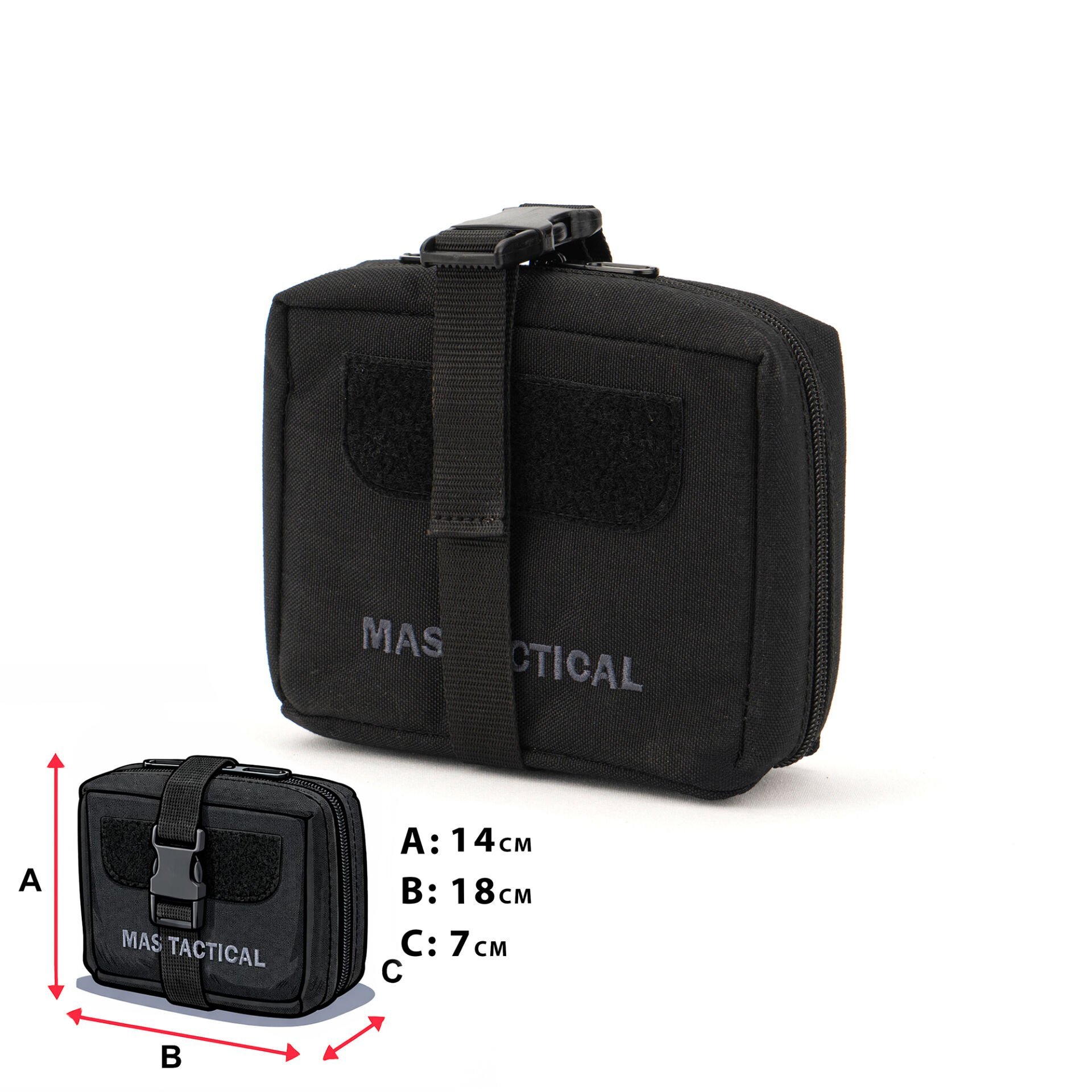 Mas Tactical® Sağlık Çantası Siyah Büyük Gen2