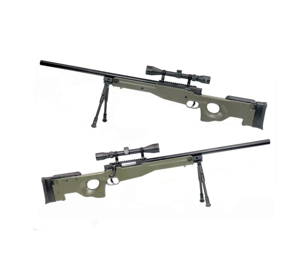 Airsoft Tüfek WELL MB01C Type 96 Air Cocking Sniper Rifle w/Scope & Bipod (Olive Drab)