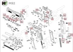 WE AIRSOFT M92 YEDEK PARÇA LİSTESİ