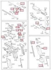 WE AIRSOFT F226/F229 YEDEK PARÇA LİSTESİ