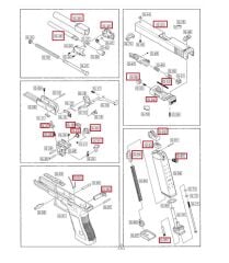 WE AIRSOFT G17-G19-G27-G33-G34 YEDEK PARÇA LİSTESİ