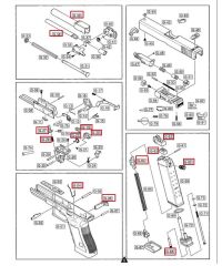 WE AIRSOFT G18-G23-G26-G26C-G35 YEDEK PARÇA LİSTESİ