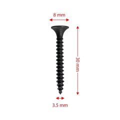 Rox 0343 Ahşap Şerit Vidası 3.5x30 mm (1000 Adet Vida)