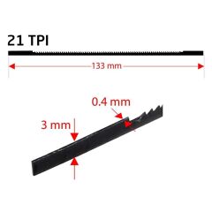 Rox 0366 Dekupaj Kıl Testere Ucu 133 mm Z:21 (10'lu Paket)