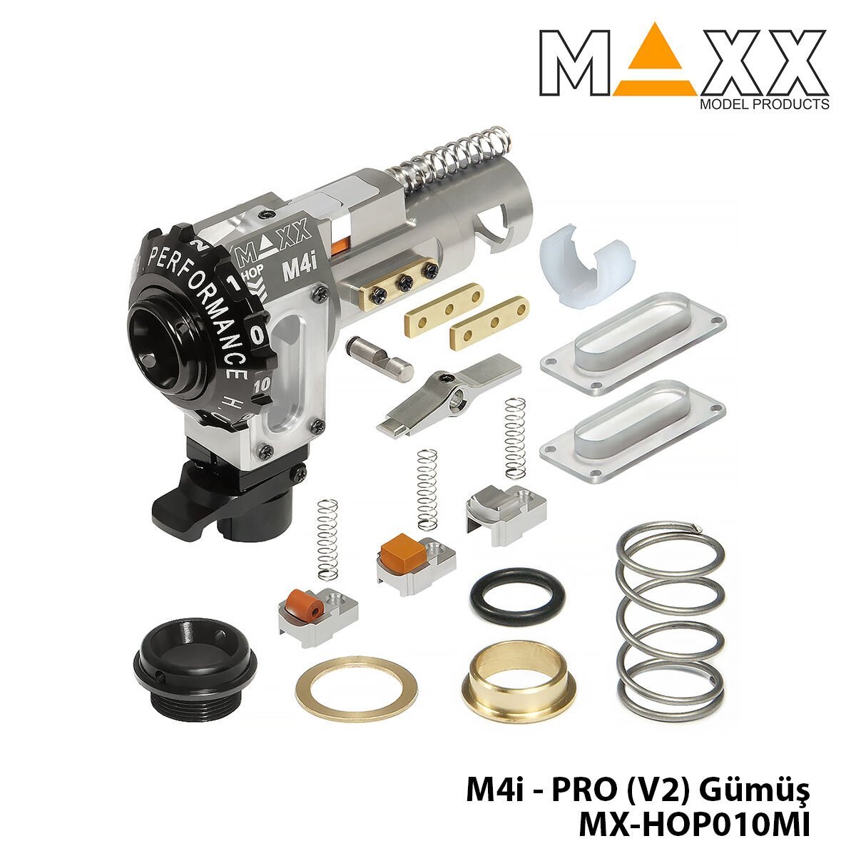 Yd.Parça Maxx Model CNC Aluminum Hopup Chamber M4i - PRO (V2) Gümüş MX-HOP010MI