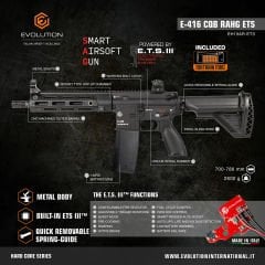 Airsoft Tüfek Evolution E-416 CQB RAHG ETS *EH19AR-ETS*