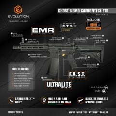 Airsoft Tüfek Evolution Ghost S EMR Carbontech ETS *EC31AR-ETS*