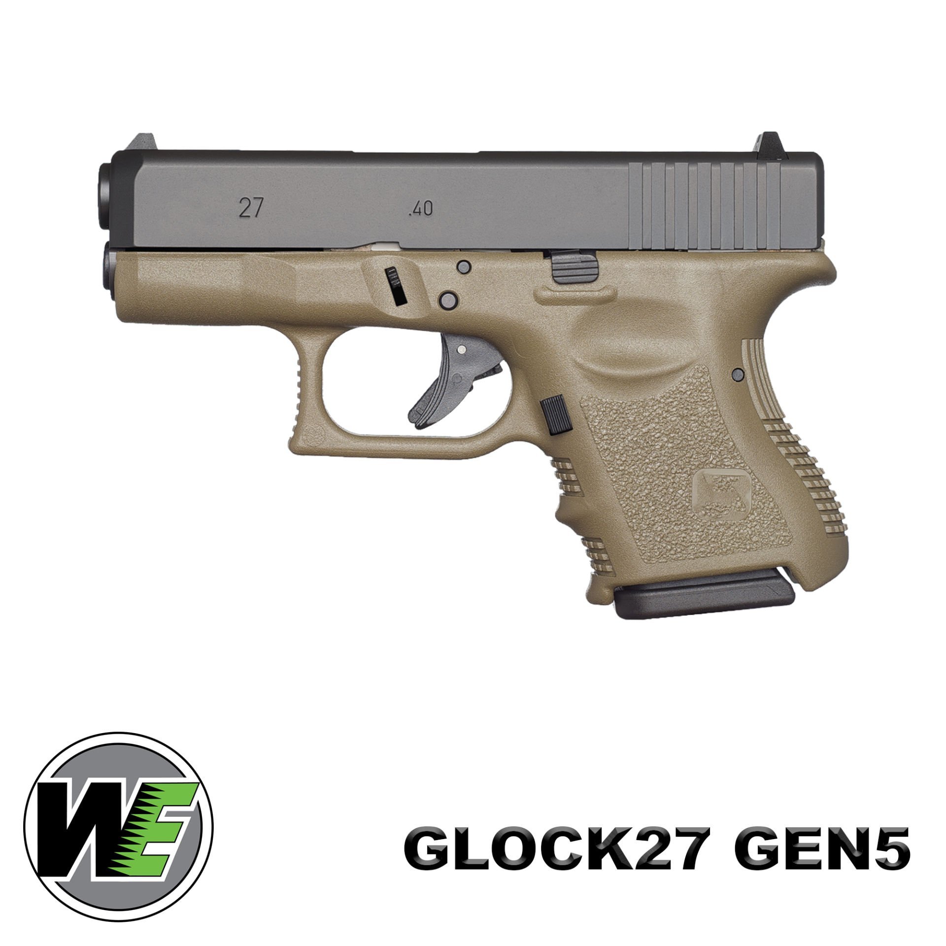 Airsoft Tabanca WE Glock 27 Tan/Siyah  WE-G006A-TAN-27-TAN-A