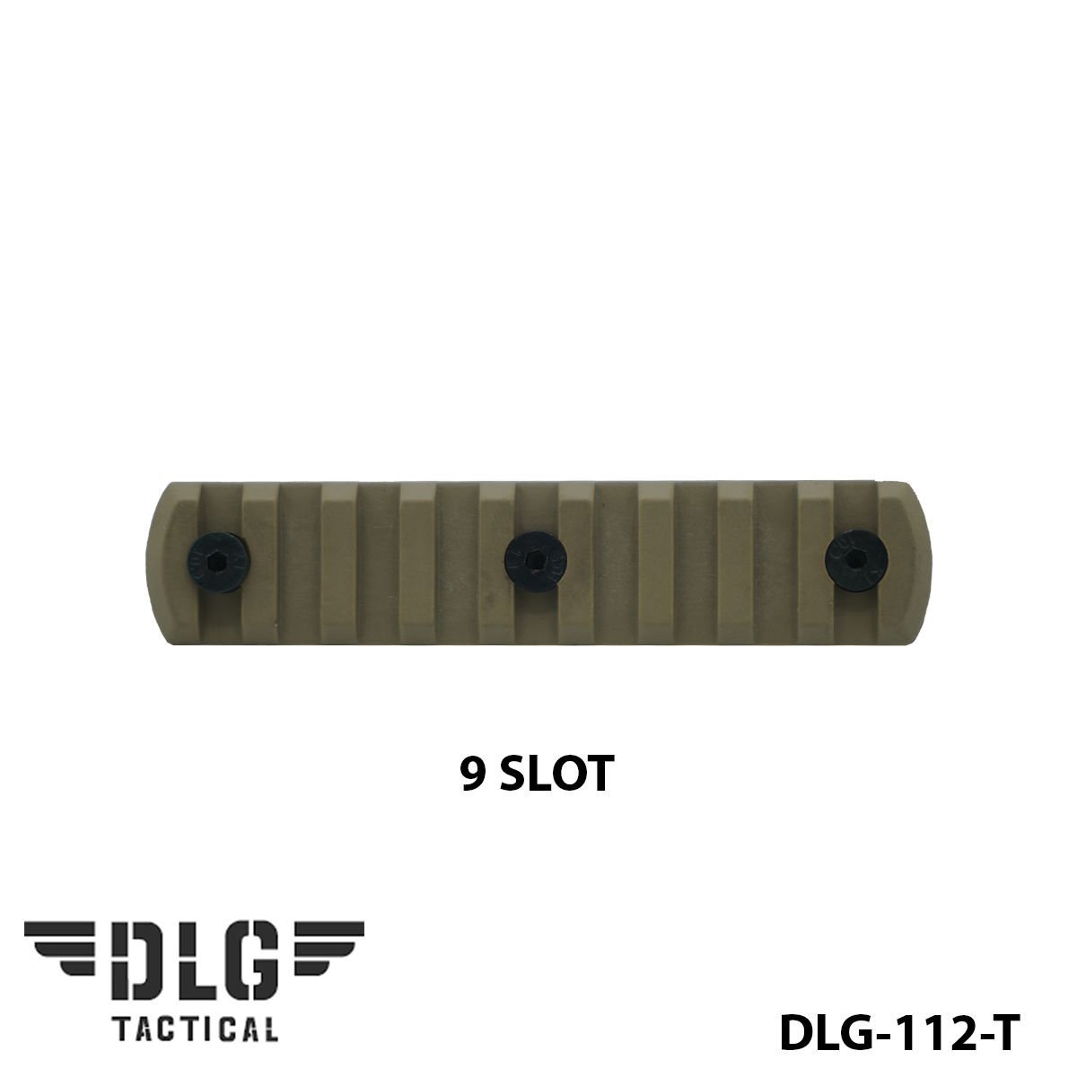 M-LOK POLYMER RAIL 9 SLOT DLG-112-T Tan