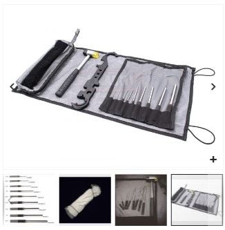 MF Tool Kit Hammer / Barrel Nut Wrench / Punches Set Type A ( Grey Pouch ) ( Pin Punch & Multi-Purpose Combo Wrench Barrel Nut Stock )