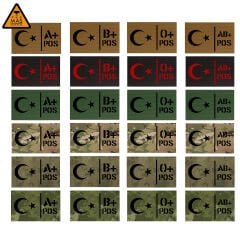 Mas Tactical® 80X50 Türk Bayrağı +/Kan Grubu Peç