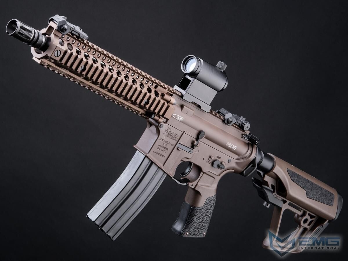 Airsoft Tüfek EMG Daniel Defense DDMK18 Airsoft EBB AEG Rifle - ICS w/ S3 Electronic Trigger Dark Earth