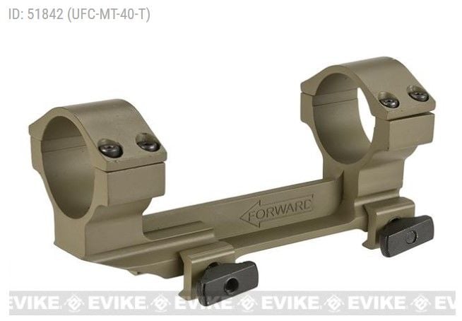 UFC Full Metal Dual 30mm Ring Scope and Accessory Mount - Tan