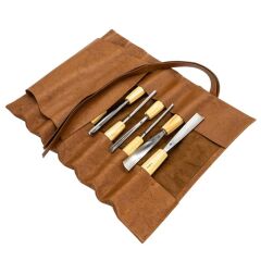 Rox Wood 0125 Deri Çantalı Premium Iskarpela Seti 12 Parça