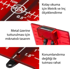 Rox 0273 Lazer İçin Görünürlük Arttırıcı Lazer Hedef Kartı Plakası 104x74 mm
