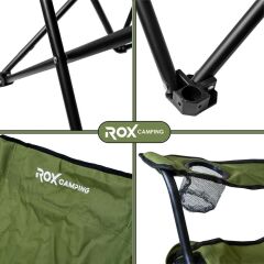 Rox Camping Katlanır Kamp Sandalyesi- Yeşil