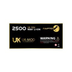 Li-ION Pil Airsoft Raptor 2500 Mah UK-Mod