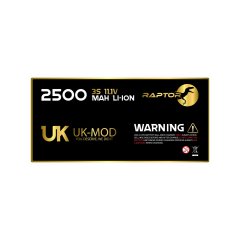 UK-Mod Li-ION Pil Airsoft Raptor 2500 Mah