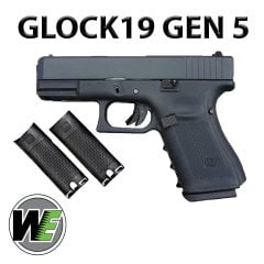 Airsoft Tabanca WE Glock 19 Gen 5 Siyah WE-G003VB-BK YENİ
