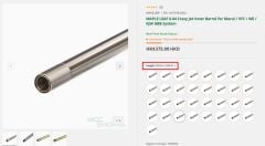 MAPLE LEAF 6.04 Crazy Jet Inner Barrel for Marui / VFC / WE / KJW GBB System MLTW-IB-CJ420
