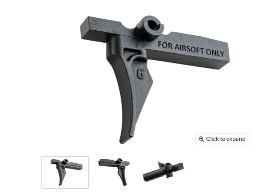 C&C Tac GSSAX Style Trigger For VFC M4 GBB/ APFG MPX MCX GBB Airsoft (MIM Steel QPQ Coating) CCT0232