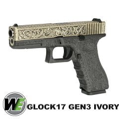 Airsoft Tabanca WE Glock 17  Gen3 Ivory Gravür İşlemeli WE-G001BOX-FP