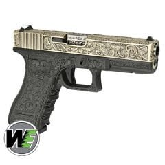 Airsoft Tabanca WE Glock 17  Gen3 Ivory Gravür İşlemeli WE-G001BOX-FP