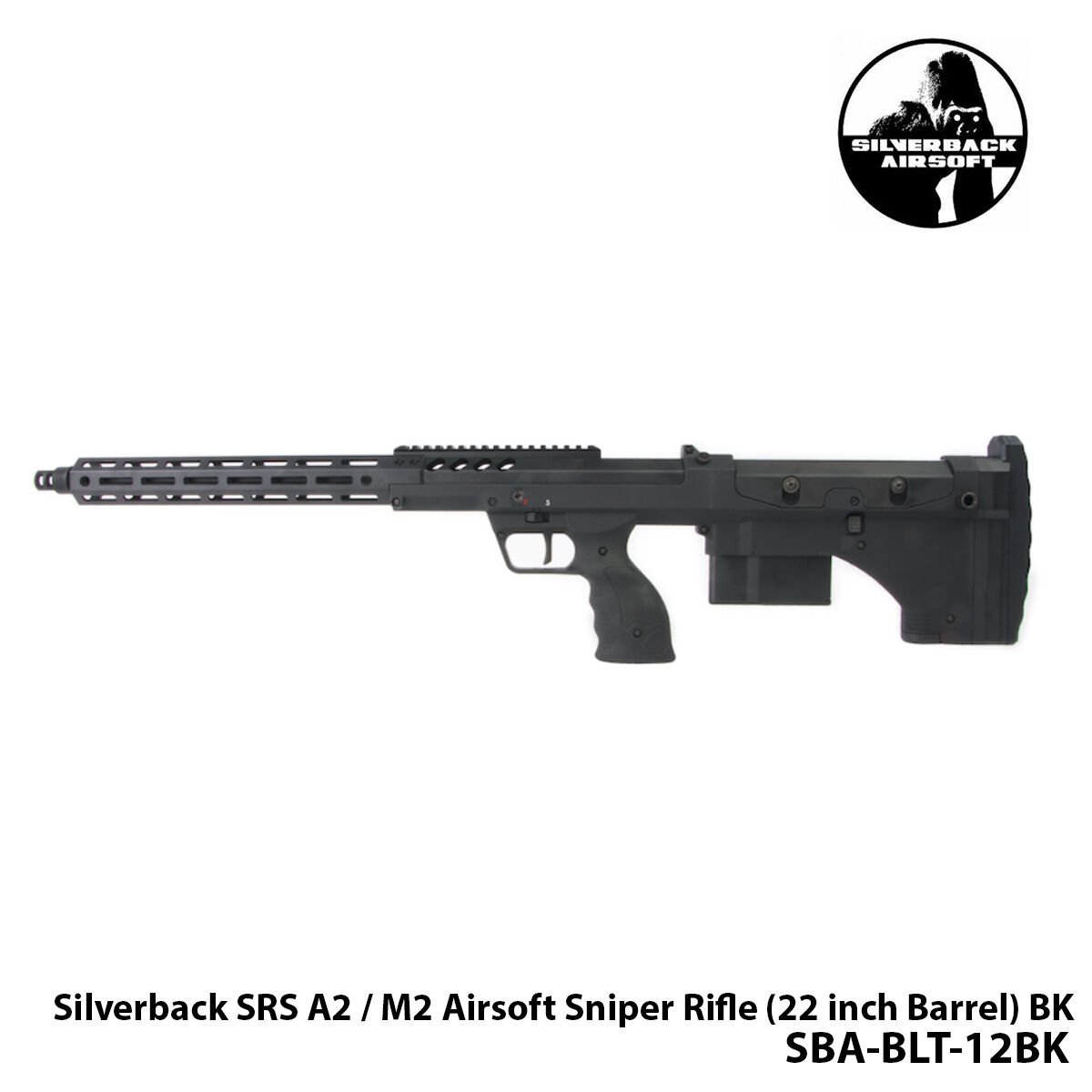 Airsoft Tüfek Silverback Sniper SRS A2 / M2 22\'\'-SİYAH-SBA-BLT-12BK