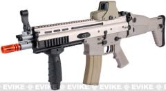 Airsoft Tüfek Cybergun FN Licensed Open Bolt SCAR-L CQC Airsoft GBB Rifle by WE-Tech (Color: Tan / CO2 Mag)