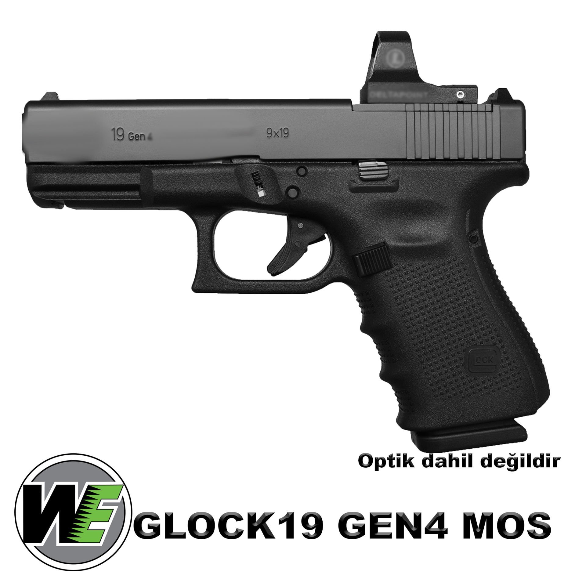 Airsoft Tabanca WE Glock 19 GEN4 MOS BK