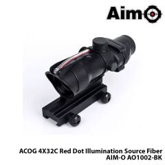 WADSN® Dürbün ACOG 4X32C Red Dot Illumination Source Fiber-SİYAH AIM-O AO1002-BK