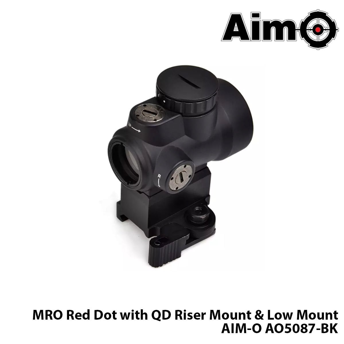 AIM-O® Red-Dot MRO with QD Riser Mount & Low Mount-SİYAH AIM-O AO5087-BK