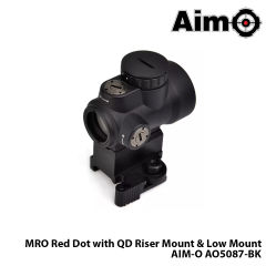 AIM-O® Red-Dot MRO with QD Riser Mount & Low Mount-SİYAH AIM-O AO5087-BK