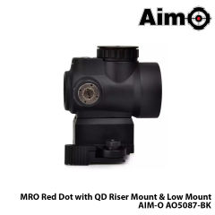 AIM-O® Red-Dot MRO with QD Riser Mount & Low Mount-SİYAH AIM-O AO5087-BK
