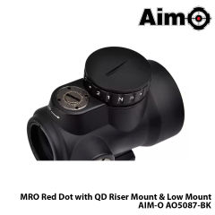 AIM-O® Red-Dot MRO with QD Riser Mount & Low Mount-SİYAH AIM-O AO5087-BK