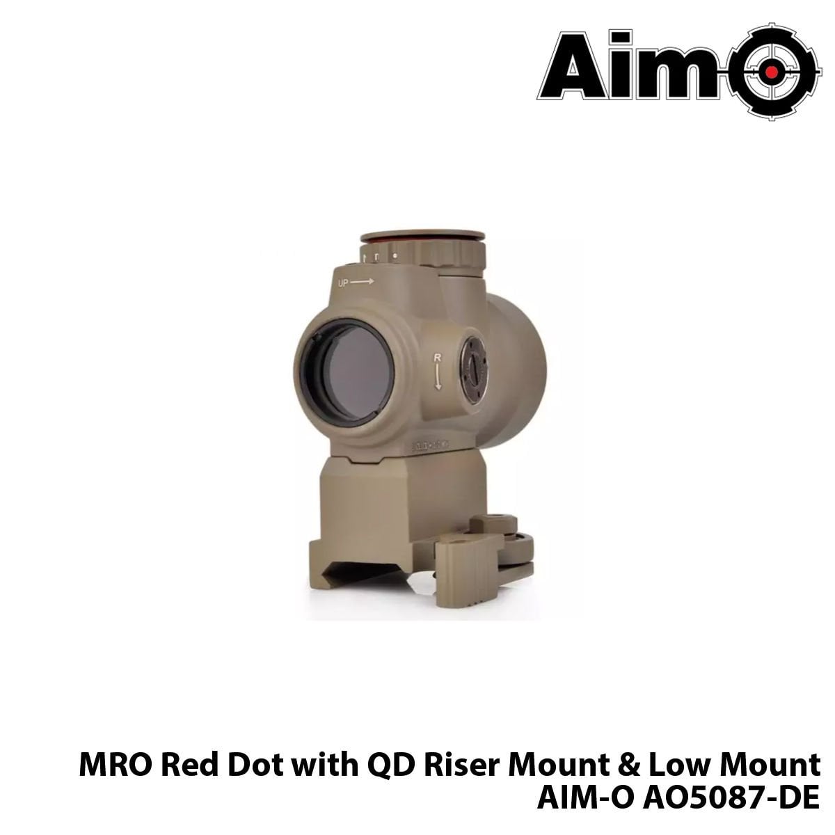 AIM-O® Red-Dot MRO with QD Riser Mount & Low Mount-TAN AIM-O AO5087-DE