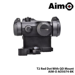 AIM-O® Red/Green-Dot T2 With QD Mount-SİYAH AIM-O AO5074-BK