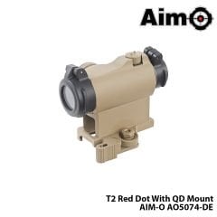 AIM-O®  Red/Green-Dot T2 With QD Mount-TAN AIM-O AO5074-DE