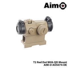 AIM-O®  Red/Green-Dot T2 With QD Mount-TAN AIM-O AO5074-DE
